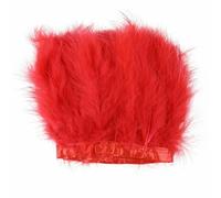1 mètre de franges en plumes d'oie rouge, d'autruche, de coq, de dinde, pour mariage, bricolage, couture, vêtements, décoration, style 06