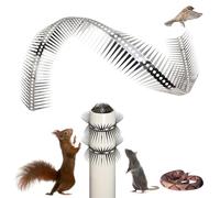 1 Mètre de Pics Anti-Oiseaux en Acier Inoxydable - Pics à Fixer sur Clôture, Découpables et Pliables pour Repousser les Pigeons, Petits Oiseaux, Écureuils, Corbeaux, Rats et Serpents (40 Pouces)