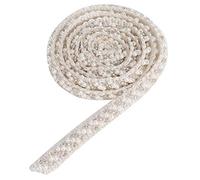 1 mètre perle ruban ruban, perles perle bande décorative garniture ruban style vintage tissu brodé appliques couture artisanat de mariage[1cm perle oblique blanche]Bordures perlées