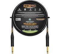 1 mètre - WBC-PRO-GUITAR - 20 AWG - Basse (18pF/ft) - Pro-Grade - Base graphite - Câble double blindage pour guitare, basse, instrument avec connecteurs Neutrik NP2X-B 6,35 mm droits (6,35 mm)