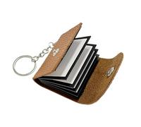 1 mini album photo, petit album photo, porte-clés personnalisé, album photo en cuir, bricolage, autocollant, porte-clés pour famille, couple (marron)