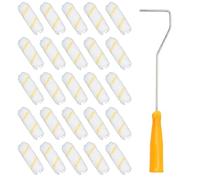 1 Mini Brosse À Rouleau Et 30 Chiffons De Rechange, Rouleaux À Peinture, Pinceaux, Accessoires De Décoration De Construction, Outils De Décoration Murale.