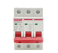 1 mini disjoncteur solaire DC 1000 V 3P, interrupteur de protection contre les surcharges, 6 A, 10 A, 16 A, 20 A, 25 A, 32 A, 40 A, 50 A, 63 A (taille : 3P, couleur : 6A)(10a)
