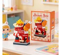 1 mini figurine de hamburger, décoration alimentaire assemblée à la main, pour la maison, le bureau, l'étagère