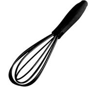 1 mini fouet noir en silicone, 17 cm, anti-rayures, anti-adhésif, mélangeur à lait et œufs, fouet de cuisine pour la cuisine, la pâtisserie, le mélange, la cuisine et la salle à manger, ustensiles de