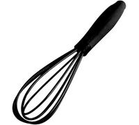 1 mini fouet noir en silicone, batteur de lait et d'œufs, mélangeur à œufs à main, fouet de cuisine pour la cuisine, la pâtisserie, le mélange, le mélange, le mélange, 17 cm, ustensiles de cuisine