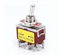 1 mini interrupteur à bascule série E-TEN, contact argenté, broche en cuivre, 12 mm, interrupteur à bascule 10 A 380 VCA/15 A 250 V E-TEN302 303(1321 Silver contact)