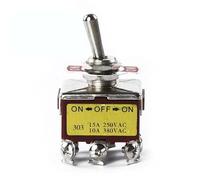 1 mini interrupteur à bascule série E-TEN, contact argenté, broche en cuivre, 12 mm, interrupteur à bascule 10 A 380 VCA/15 A 250 V E-TEN302 303(303 Silver contact)