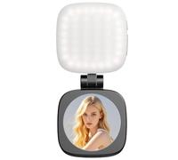 1 mini lampe de remplissage à selfie avec miroir portable magnétique LED pour photographie vidéo rechargeable pour smartphones, tablettes, selfies, la plupart des selfies Vlog, rétroéclairage, trépied
