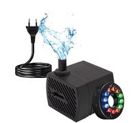 1 mini pompe à eau, pompe d'aquarium ultra silencieuse avec câble d'alimentation de 1,5 m, 180 l/h, 3 W, pompe submersible, pompe de fontaine, pompe de fontaine, étang d'aquarium, jardin, fontaine,