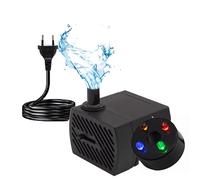 1 mini pompe à eau, ultra silencieuse, avec câble d'alimentation de 1,5 m, 350 l/h, 5 W, submersible, pompe de fontaine, aquarium, bassin, jardin, fontaine. Équipée d'une lumière respiratoire