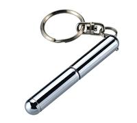1 mini stylo rétractable en acier inoxydable - Porte-clés - Gadget pour papa, anniversaire, Noël - Design tendance