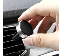 1 mini support de téléphone magnétique universel pour grille d'aération de voiture pour iPhone 17 16 15 14 13 12 Samsung Xiaomi Mount (argenté)