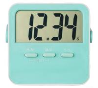 1 minuteur numérique, compte à rebours électronique avec écran LCD, double mode, alarme réglable, option silencieuse, support flexible à suspendre pour cuisine, étude, fitness, bureau (vert)