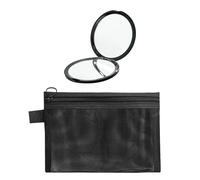 1 Miroir, 1 Trousse À Maquillage, Miroir Compact, Miroir À Main, Miroir De Sac À Main, Miroir Grossissant De Voyage, Miroir De Maquillage, Miroir De Poche Pour Femme, Miroir De Voyage Pliable