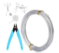 1 mm × 30 m Fil en aluminium, fil souple et flexible, pour bricolage, fabrication de bijoux, travaux manuels