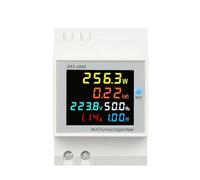 1 moniteur CA 6 en 1 for rail DIN - 110 V/220 V/380 V 100 A, suit la tension/le courant/les kWh/la fréquence/le facteur de puissance