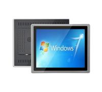 1 moniteur industriel 19 pouces avec boîtier en alliage d'aluminium intégré et écran tactile capacitif VGA/DVI/HDMI/USB for ordinateur portable et tablette(VGA DVI)