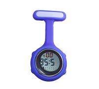 1 montre gousset numérique, affichage numérique, silencieuse, électronique, lumineuse, montre d'infirmière avec broche / montre d'infirmière à clipser pour homme et femme, bleu, Moderne