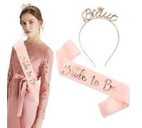 1 Morceau D'Accessoires De Cheveux De Mariée Allemands Et 1 Morceau De Bandoulière De Mariée, Lettres Élées -Bands, Décorations De Coiffure, Accessoires Pour La Célébration De Mariage.