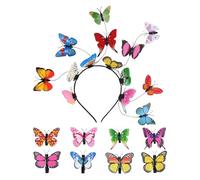 1 Morceau De Bandeau Coloré, Des Pinces À Cheveux De 8 Pièces, Des Accessoires De Cheveux De Papillon Drôles, Des Couvre-Chefs À La Mode Pour Femmes, Des Accessoires De Tournage.