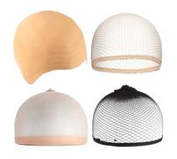 1 Morceau De Bonnet De Perruque, 3 Morceaux De Filet À Cheveux, Chapeau Semi-Chauve Pour Garçons, Capuche De Cosplay, Bonnet De Perruque En Latex Pour Hommes