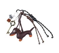 1 Morceau De Clés De Cachette De Teckel en Cuir, Pendentif À Crochet Mignon Créatif, Porte-Clés De Voiture Intéressant, Ornement Suspendu Au Sac, Accessoires De Clés De Mode Personnalisés.