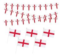 1 Morceau De Drapeau Triangulaire D'Angleterre, 5 Morceaux De Drapeau D'Angleterre Agitant À La Main, Banderole Double Face, Décoration De Fête De Célébration De Fan