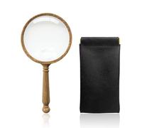 1 Morceau De Loupe À Grain De Bois Et Sac De Rangement 1 Morceau, Loupe Rétro, Loupe À La Main, Vise-Grosse