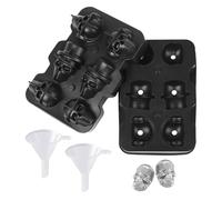 1 morceau de moule à crâne, 2 morceaux d'entonnoir, moule à glaçons intéressant, moule à glaçons à jus de crâne, bac à glaçons