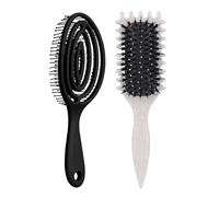 1 Morceau De Peigne Bouclé Et 1 Morceau De Peigne Creux, Outils De Coiffure, Peigne Durable, Peigne De Style, Peigne De Massage.