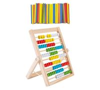 1 Morceau De Petit Support Arithmétique Pliable Et 100 Pièces De Petits Bâtons En Bois, Jouets De Reconnaissance Pour Enfants, Enfants Créatifs