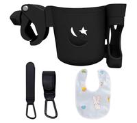 1 Morceau De Porte-Gobelet Pour Poussette De Bébé, 2 Morceaux De Crochet Pour Poussette De Bébé, 1 Morceau De Serviette De Salive Pour Bébé, Fournitures De Sortie Pour Bébé.