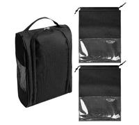 1 Morceau De Sac À Chaussures Imperméable en Tissu Oxford, Sac À Chaussures À Cravate en 2 Parties, Sac De Rangement À Chaussures Noir, Voyage Multifonctionnel De Sacs De Rangement Pratiques