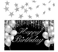 1 Morceau De Toile De Fond D'Anniversaire, 1 Morceau De Drapeau Étoile, Bannière Joyeux Anniversaire, Toile De Fond Pour Photo De Fête, Bannière Personnalisée, Fond D'Anniversaire