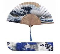 1 Morceau de Ventilateur Pliant, 1 Morceau de Sac de Rangement pour Ventilateur Pliant, Ventilateur Pliant Portable, Ventilateur Pliant ondulé, Accessoires de Ventilateur Pliant performants