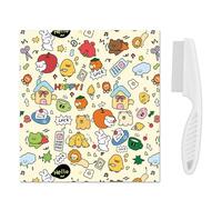 1 Morceau D'Emballage Multifonction Et 1 Morceau De Peigne Pour Animaux De Compagnie, Enveloppement De Graffitis Mignons, Fournitures Pour Animaux De Compagnie, Accessoires De Beauté De Chat.