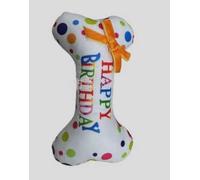 1 Morceau D'Os en Peluche pour l'anniversaire du Chien, 1 Morceau De Collier De Cloche De Fleur, Jouet De Rongement des Molaires pour Animaux De Compagnie, Petit Collier De Chien.