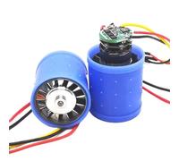 1 moteur triphasé BLDC 9 V 12 V 24 V 100 000 tr/min ultra-haute vitesse équipé d'un ventilateur conduit à turbine en alliage d'aluminium (12 V)