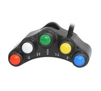 1 Motorcycle Handlebar Switch - Waterproof Stop Start Button | Multi-Function Racing Control Assembly for Headlight, Horn & Power-Off | Modified Competitive Track Accessoriesc