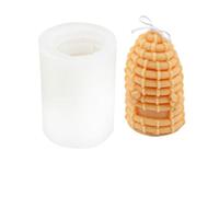 1 moule à bougie 3D en forme d'abeille en silicone nid d'abeille pour fabrication de savon, cire, bougies, ruche, reine des abeilles (nid d'abeille tissé - petite taille)