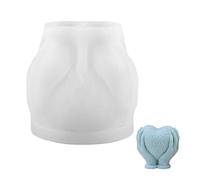 1 moule à bougie en silicone en forme de cœur, moule à bougie en silicone 3D, moule à maison d'amour en silicone, convient pour les cadeaux de bricolage, les mariages, la décoration de la maison de la