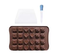 1 Moule À Chocolat, 1 Compte-Gouttes, 1 Grattoir, Moule De Fabrication De Desserts, Moule En Silicone, Moule À Glaçons Et À Bonbons