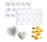 1 Moule À Citron, 1 Moule D'Amour, Moule En Silicone, Moule À Pâtisserie Au Citron, Moule À Citron À 15 Grilles, Adapté Aux Desserts, Mousses Et Glaçons Diy