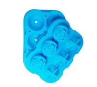 1 moule à glaçons en silicone en forme de rose, 6 grosses boules de glace se démoulant facilement, idéal pour le whisky, les cocktails et les boissons maison