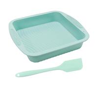 1 Moule De Cuisson Carré Et 1 Spatule En Silicone, Outils De Cuisson Ménagers, Moules À Gâteaux, Moules En Silicone, Fabrication De Desserts