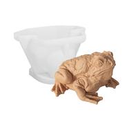 1 moule en silicone 3D en forme de crapaud fait à la main pour la fabrication de bougies en résine de gypse et d'argiles pour la décoration de la maison