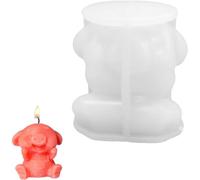 1 moule en silicone blanc en forme de cochon - Moule à bougie 3D en silicone de qualité alimentaire - Moule époxy pour chocolat, fondant, aromathérapie, fabrication de bougies