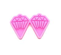 1 moule en silicone en forme de cœur, d'étoile, de fleur, pour fabrication de bijoux et boucles d'oreilles
