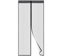 1 moustiquaire magnétique, rideau de porte anti-moustiques, rideau de porte en maille magnétique, rideau de porte d'écran sans perforation, moustiquaire de porte, moustiquaire magnétique (noir)
